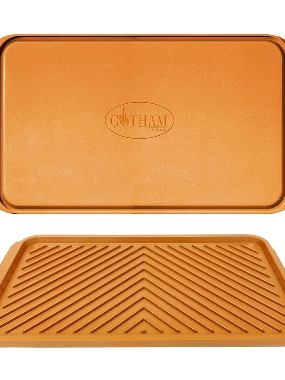 GOTHAM STEEL Reversible Double Grill - Grill & Griddle Nonstick Pan. Brand new